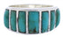 Authentic Sterling Silver Turquoise Ring Size 6-3/4 AX36533